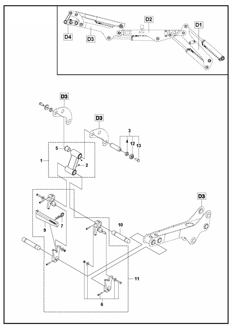 DXR 145 Tool Holder Assembly Parts