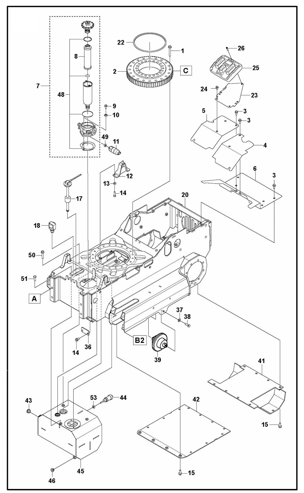 DXR 145 Chassis Assembly Parts