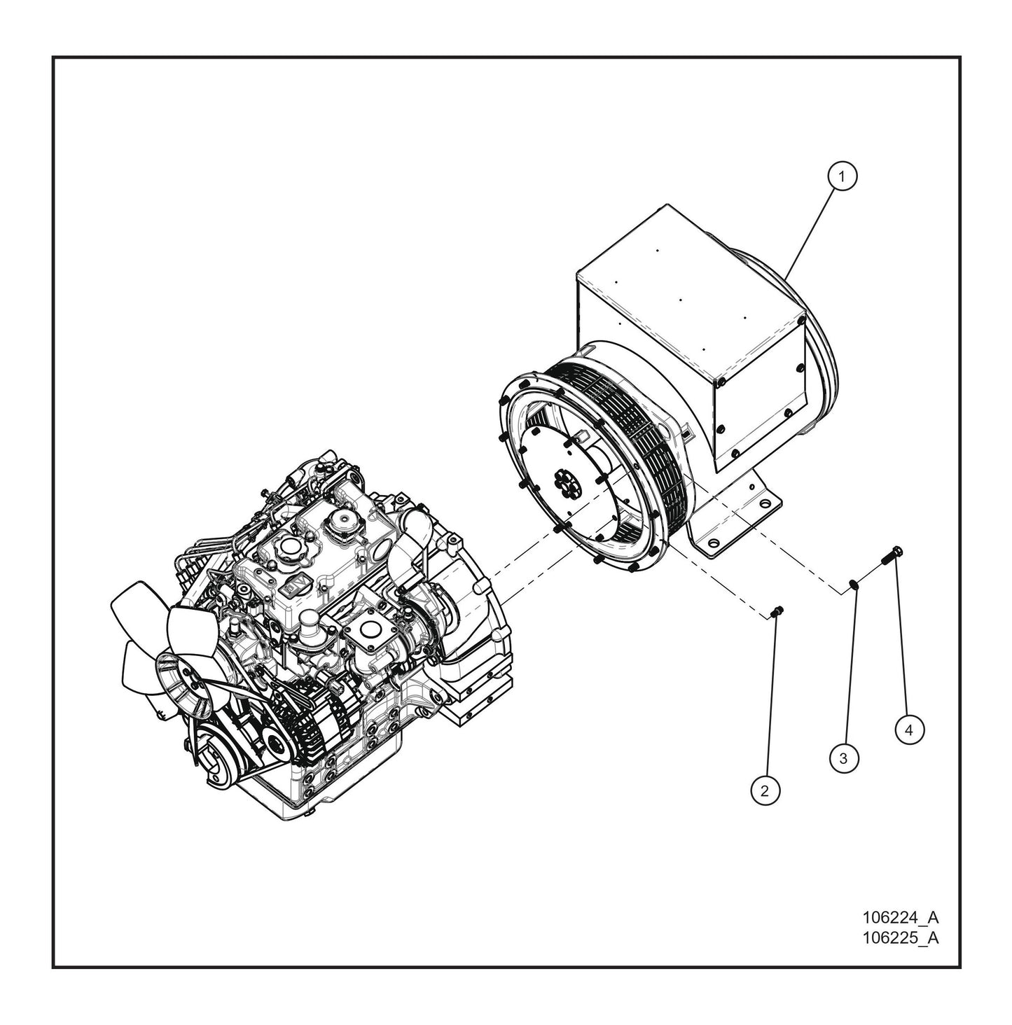 11/15kW CAT Turbo C1.5 Marathon Generator Options Parts By Allmand