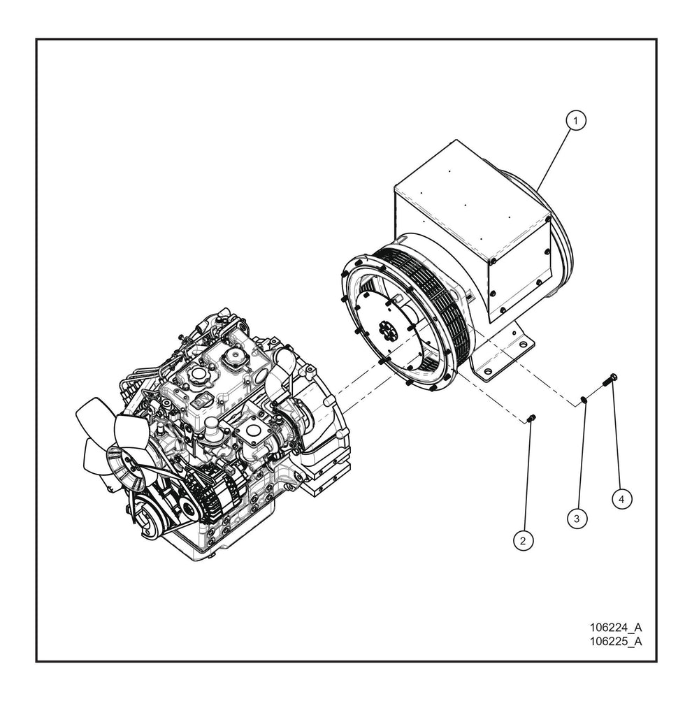 11/15kW CAT Turbo C1.5 Marathon Generator Options Parts By Allmand