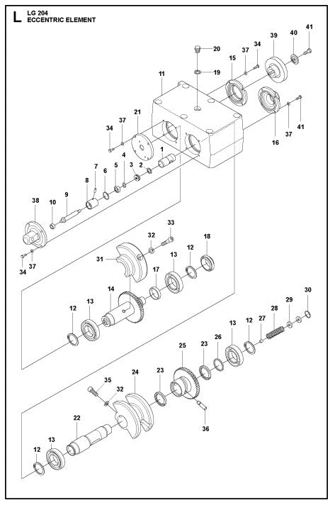Eccentric Element Assembly Parts For LG 204 By Husqvarna