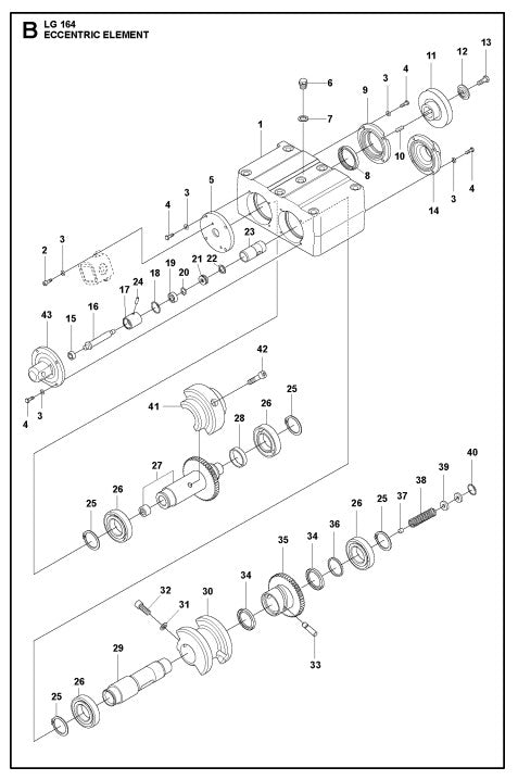 Eccentric Element Assembly Parts For LG 164 By Husqvarna
