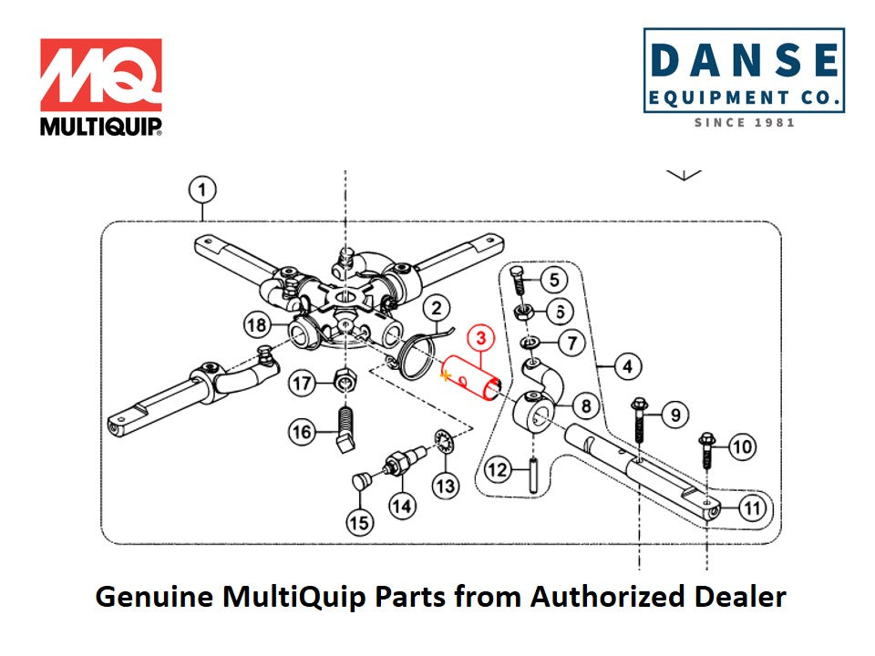 1157 A Bushing For JH90C-Series Whiteman Walk-Behind Power Trowels By Multiquip