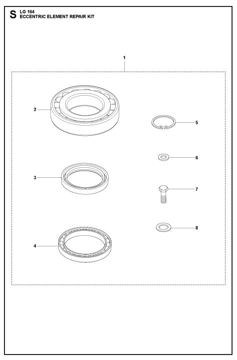 Eccentric Element Repair Kit Assembly Parts For LG 164 By Husqvarna