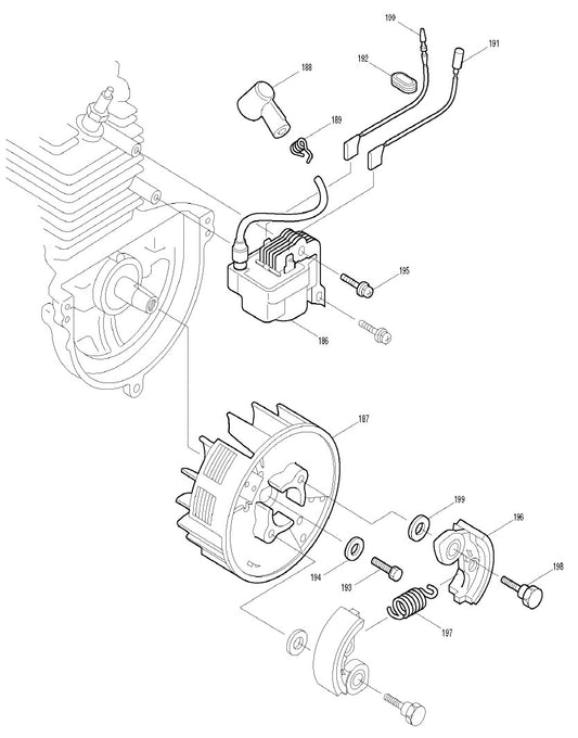 EM4250CA 4 Stroke Brush Cutter Assembly Part 11 by Makita