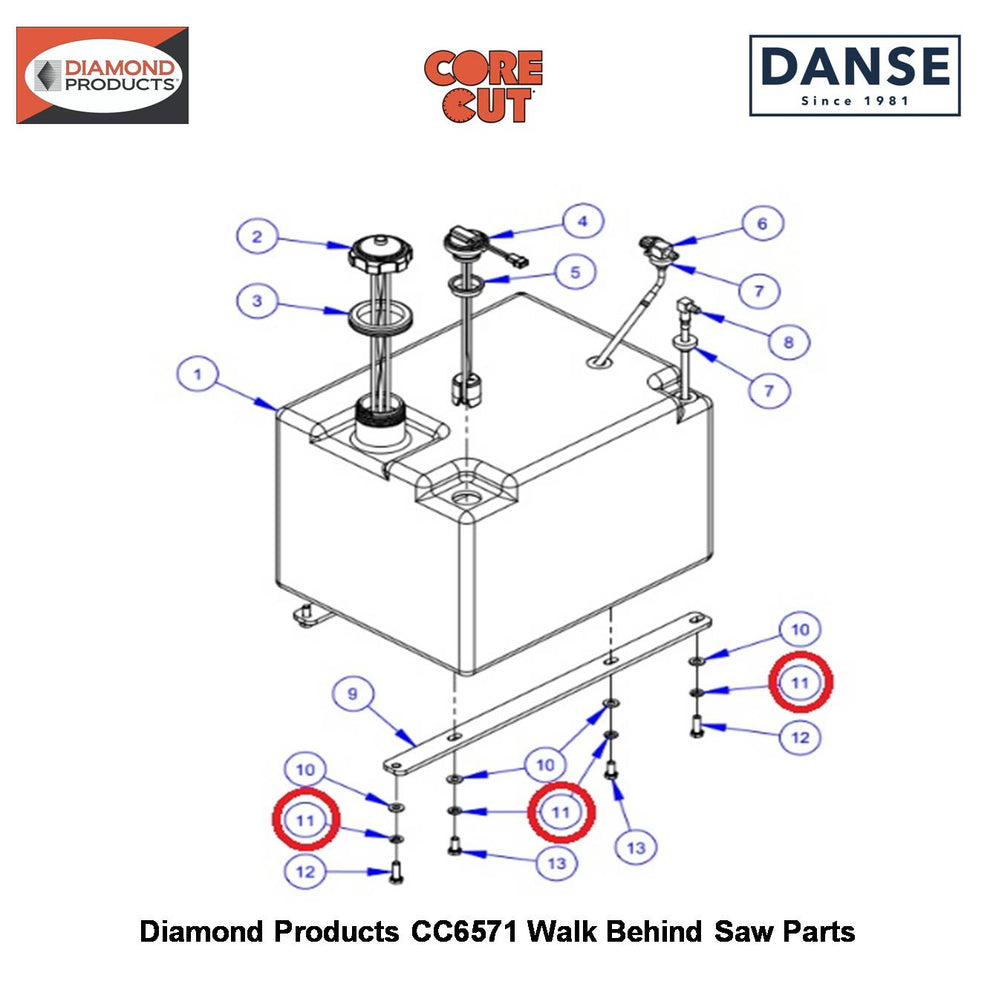5/16" Lock Washer Split 2900031 Fits Core Cut CC6571 Walk Behind Saw By Diamond Products