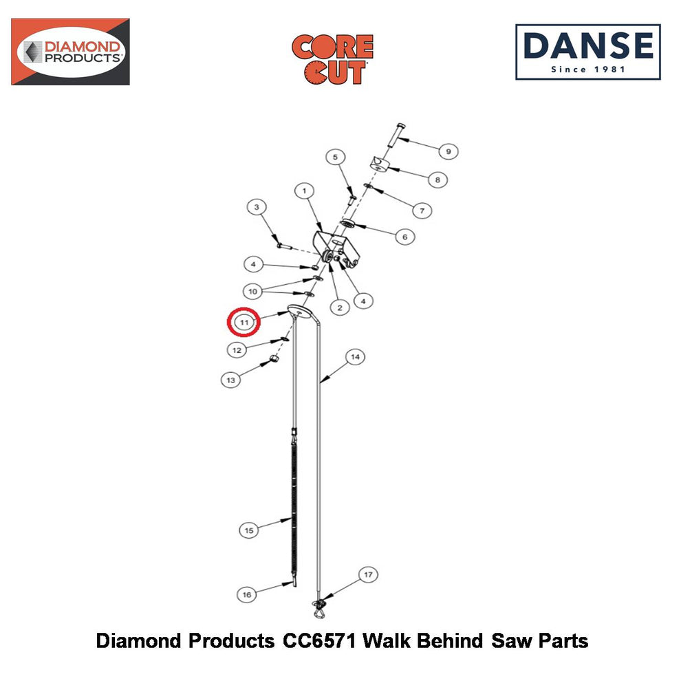 Pulley Cable (2"DIA) 6010093 Fits Core Cut CC6571 Walk Behind Saw By Diamond Products