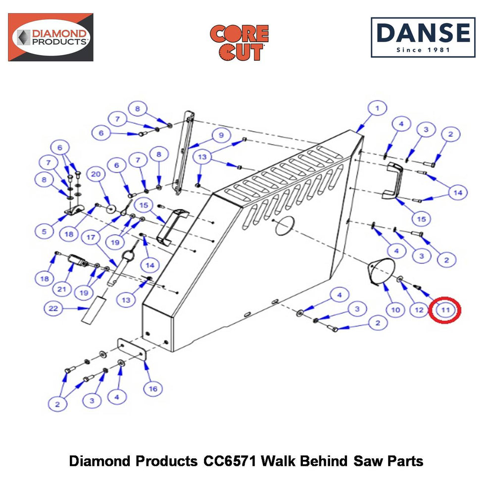 5/16"X1/4" Shoulder Screw 2900246 Fits Core Cut CC6571 Walk Behind Saw By Diamond Products