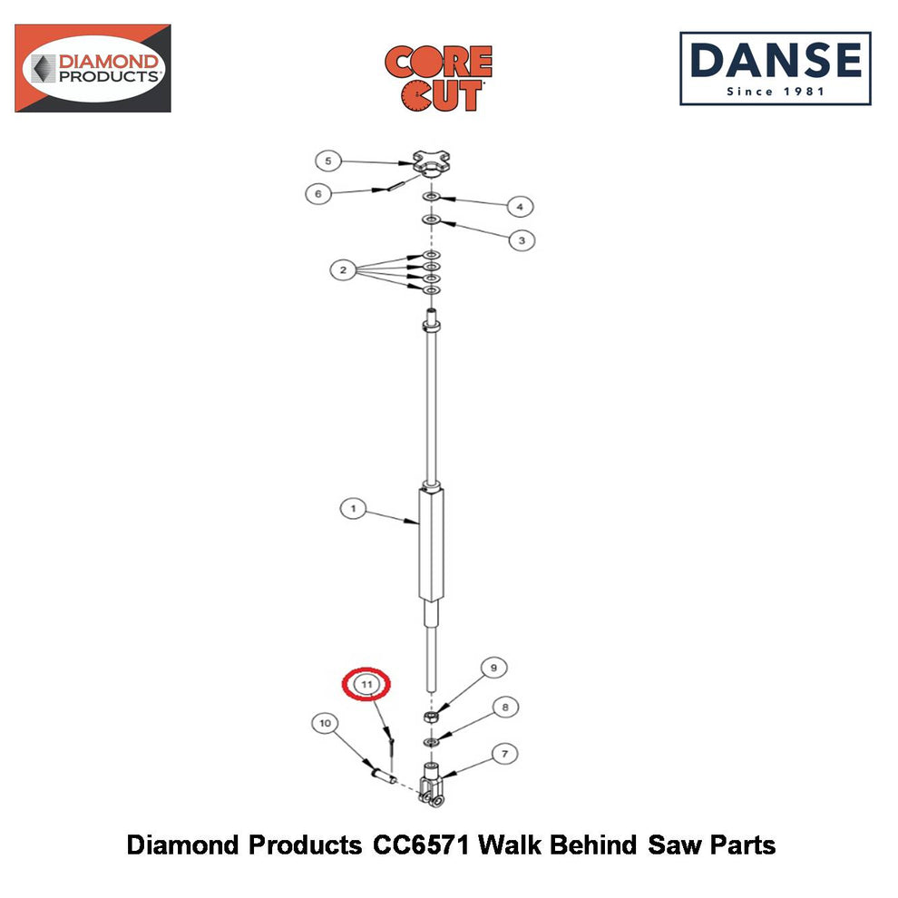 1/8"X1" Cotter Pin 2900004 Fits Core Cut CC6571 Walk Behind Saw By Diamond Products