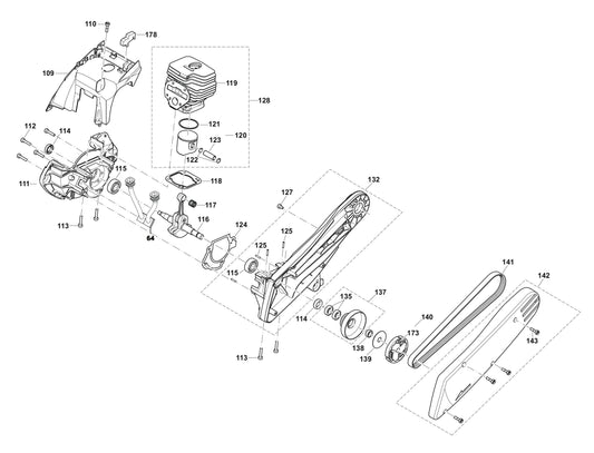 Housing For Makita EK6100 Disc Cutter - Genuine Makita Part - 315 160 - Foto 8