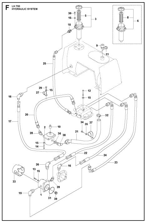 Hydraulic System Assembly Parts For LH 700 By Husqvarna