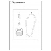 12 Months 500 Hours Service Kit - Hatz Parts For LG 164 Diesel By Husqvarna