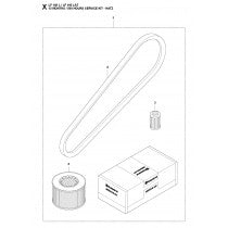 12 Months-500 Hours Service Kit-Hatz Parts For LF 100 L Diesel By Husqvarna