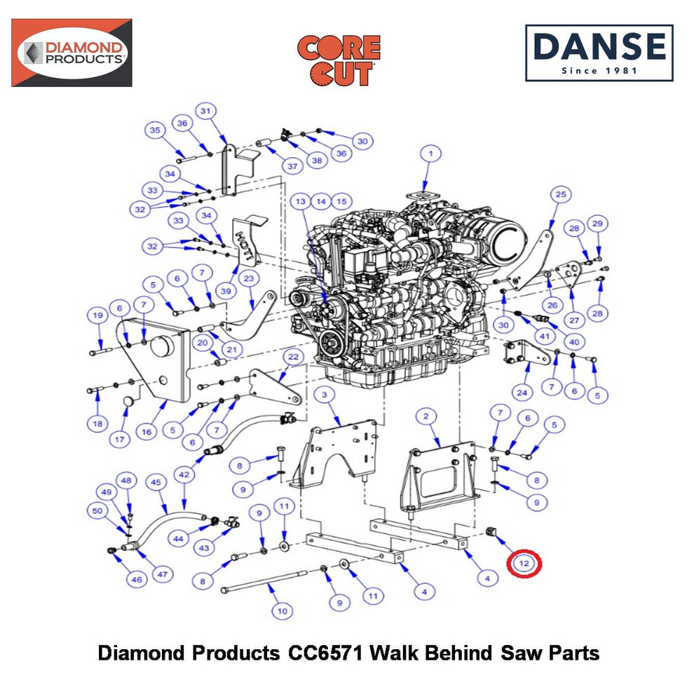 5/8-11 T-nut 2901563 Fits Core Cut CC6571 Walk Behind Saw By Diamond Products
