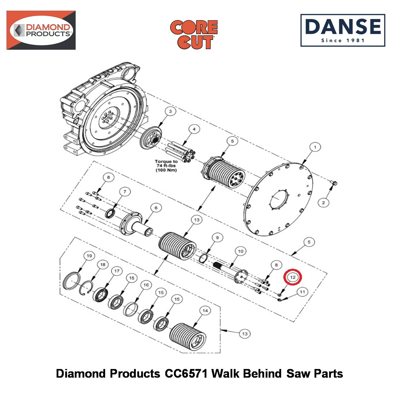 1/8" Breather Vent 3201998 Fits Core Cut CC6571 Walk Behind Saw By Diamond Products