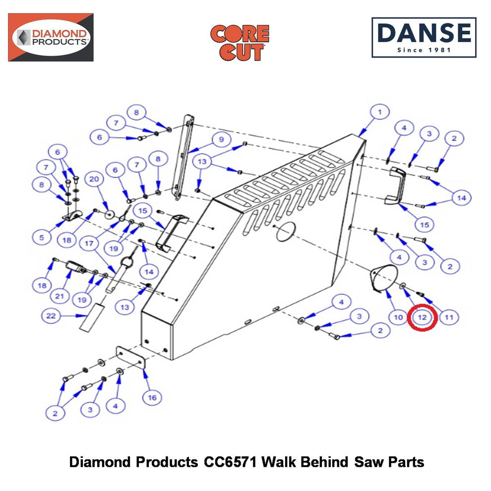 5/16" Belleville Washer 2900252 Fits Core Cut CC6571 Walk Behind Saw By Diamond Products