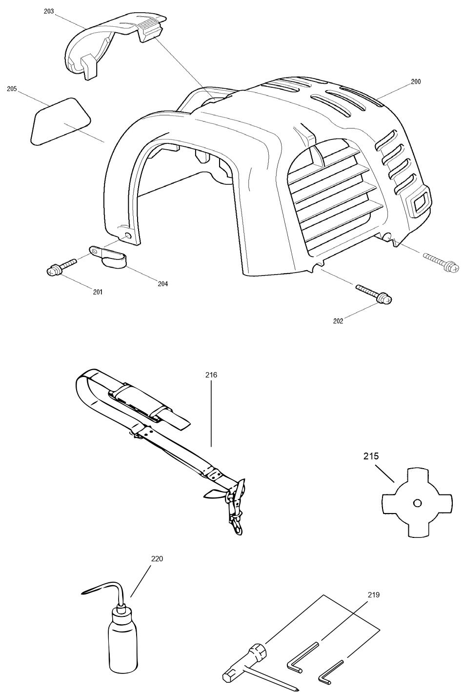 EM4250CA 4 Stroke Brush Cutter Assembly Part 12 by Makita