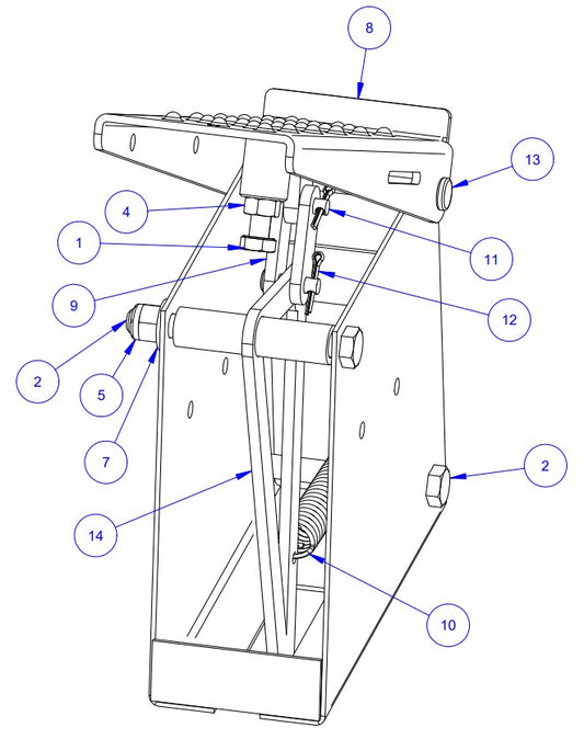 MP245 (pre 2021) Throttle Pedal Assembly Parts by Allen Engineering