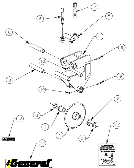 130 SERIES CUT-R-TACH FRAME ASSEMBLY Parts by General Equipment