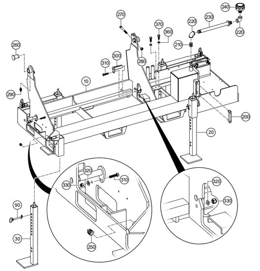 Frame Assembly 1 Parts- PRO20 VANGUARD 18HP GASOLINE ENGINE