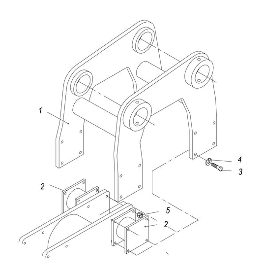HP135 II (Serial Number 1356000 -1356499) Hanger Bracket and Mounting Assembly-1 Parts