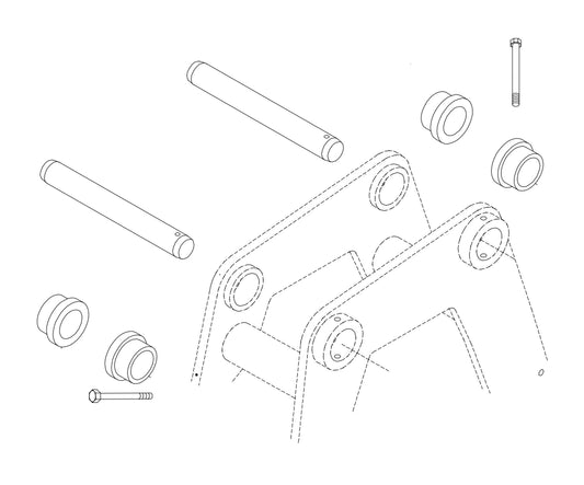 HP135 II  (Serial Number 1356500-Up) Mounting Pin Kit Assembly Parts