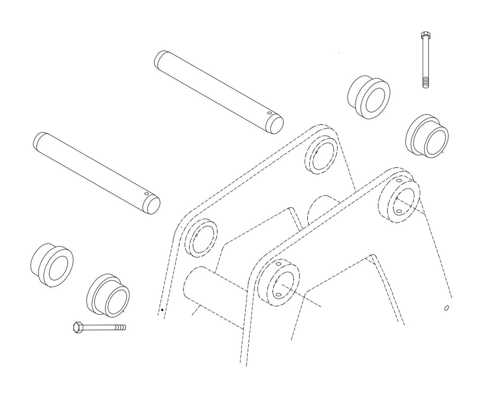 HP135 II  (Serial Number 1356500-Up) Mounting Pin Kit Assembly Parts