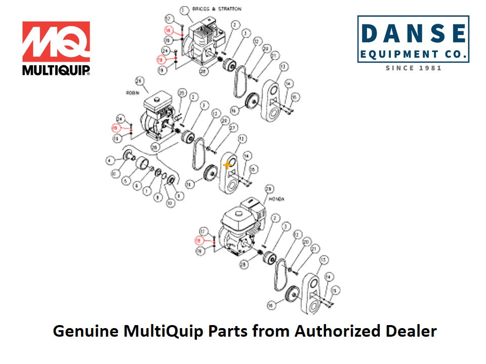 1390 Belt (A-26) Honda For J-Series Whiteman Walk-Behind Power Trowels By Multiquip