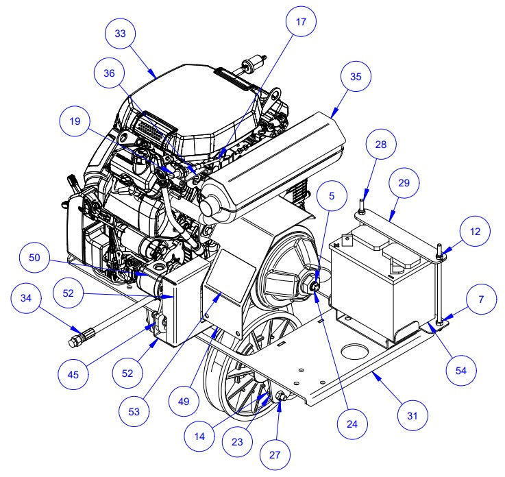 MP245 (pre 2021) Power Unit Assembly Parts by Allen Engineering