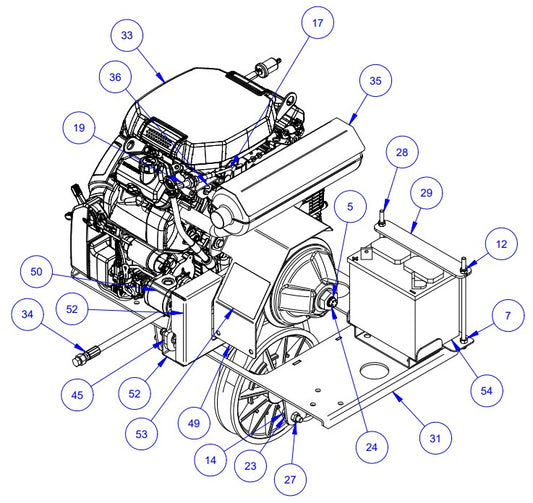 MP245 (pre 2021) Power Unit Assembly Parts by Allen Engineering