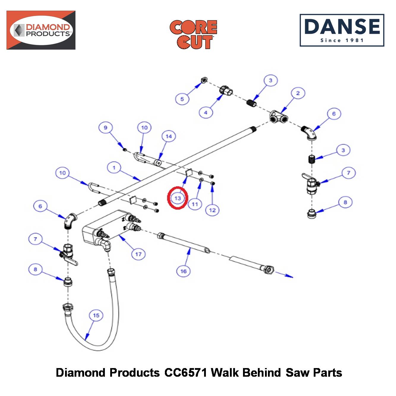 Rubber Cushion 6011547 Fits Core Cut CC6571 Walk Behind Saw By Diamond Products
