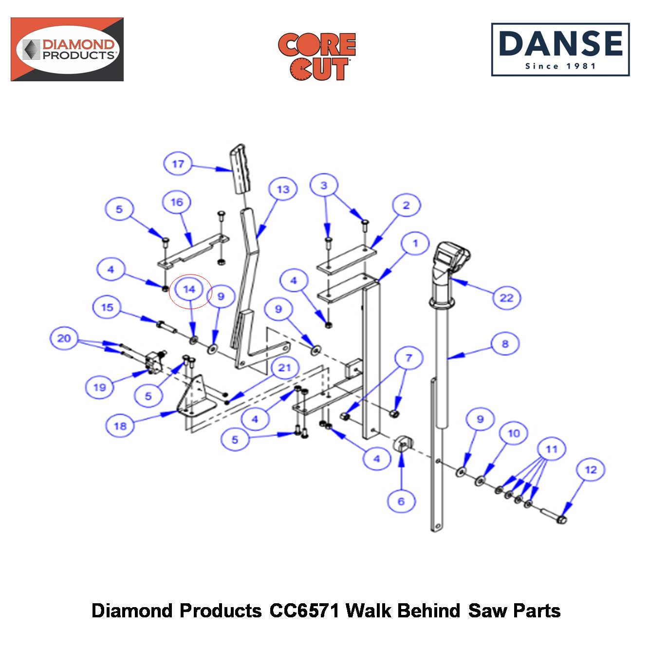 Fuse Block Base (18 Way) 2801271 Fits Core Cut CC6571 Walk Behind Saw By Diamond Products