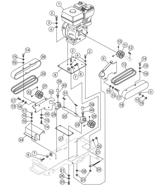 Engine Honda 5.5 H.P. Assembly Parts- MP1455H (5.5 HP GASOLINE), MP1415E (1.5 HP ELECTRIC), MP1420E (2.0 HP ELECTRIC) MP1 SERIES