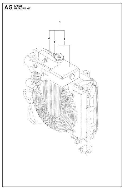 Retrofit Kit Assembly Parts For LP9505 Trench Roller By Husqvarna