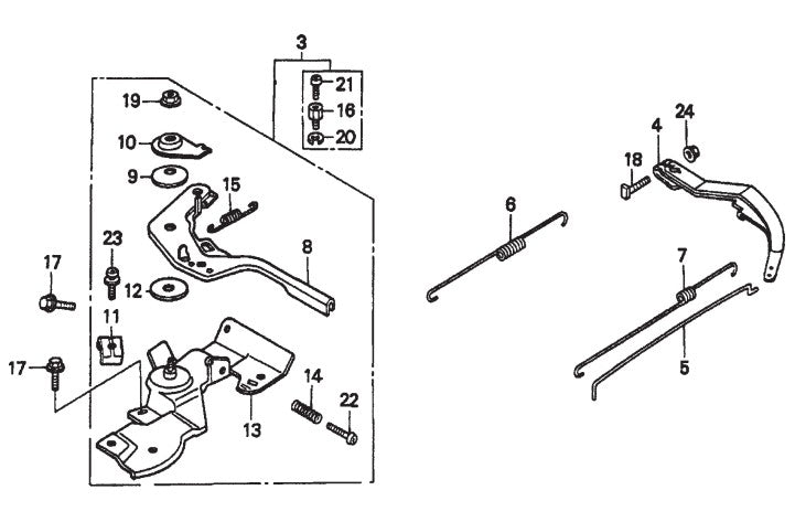 Honda GX160K1QXC9 — Control Assembly Parts- MP1455H (5.5 HP GASOLINE), MP1415E (1.5 HP ELECTRIC), MP1420E (2.0 HP ELECTRIC) MP1 SERIES