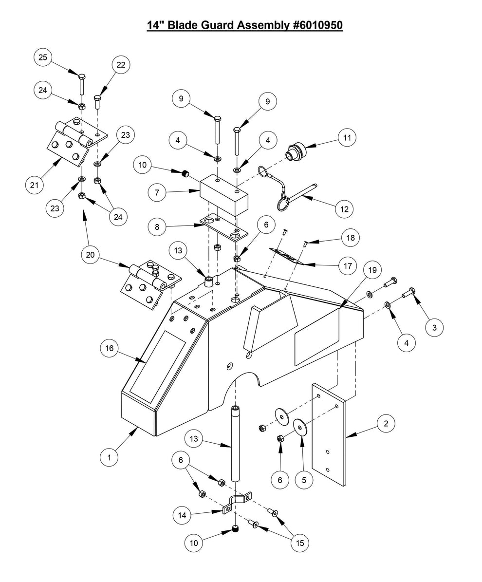 CC3535JBVP 14'' Blade Guard Assembly
