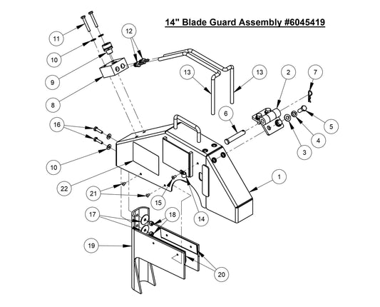 CC4144DXL-3 14'' Blade Guard Assembly