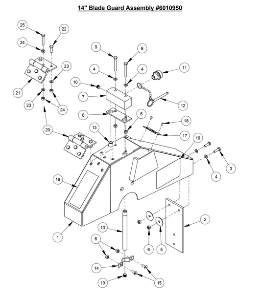 CC6566-3 14'' Blade Guard Assembly
