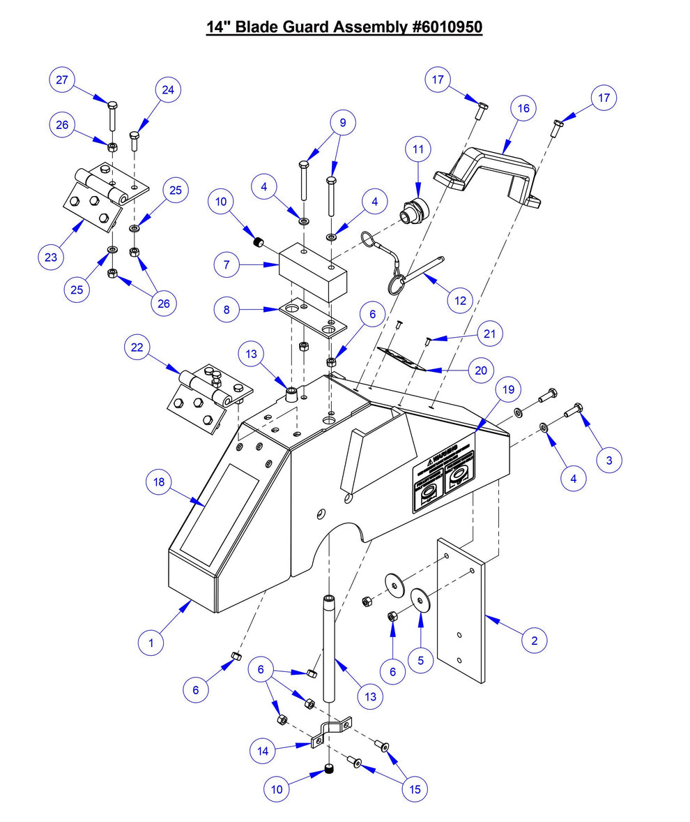 CC5049 14'' Blade Guard Assembly