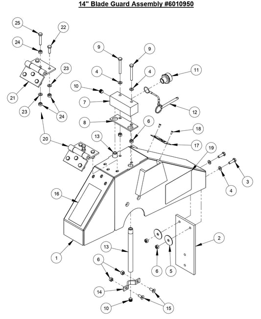 CC6540E 14&quot; Blade Guard Assembly