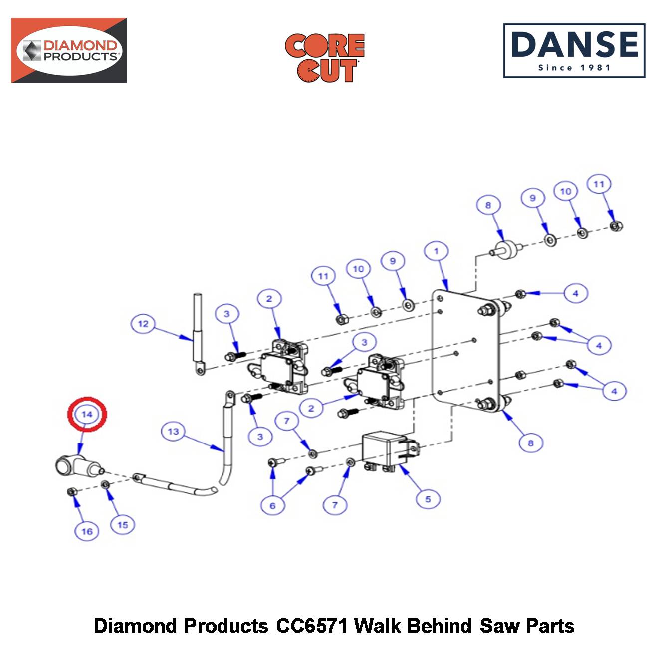 Battery Boot (red) Small For 8 To 2 Gauge Wire 2800197  Fits Core Cut CC6571 Walk Behind Saw By Diamond Products
