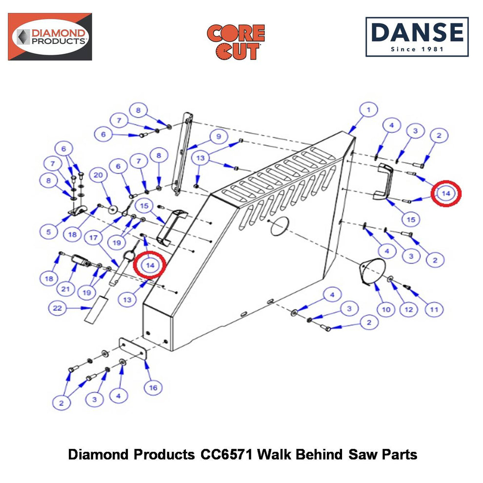 1/4-20X3/4" Soc Capscrew 2900247 Fits Core Cut CC6571 Walk Behind Saw By Diamond Products