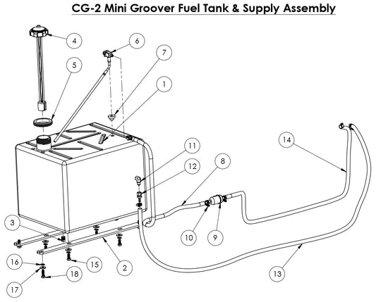 CG-2 (Diesel) Mini Groover Fuel Tank &amp; Supply Assembly