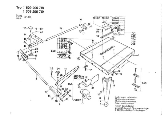 1609200718  Bosch Saw Table Bosch Table Saw Parts Diagram
