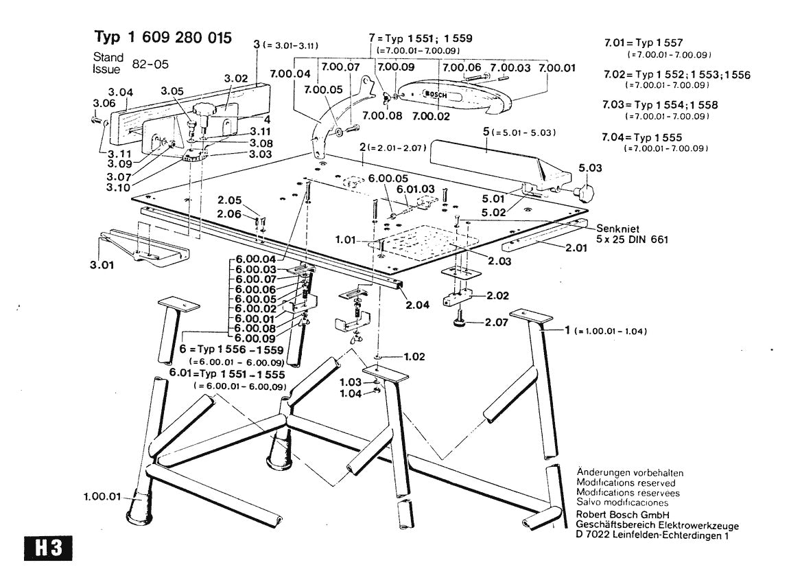 1609280015  Bosch Saw Table Bosch Table Saw Parts Diagram