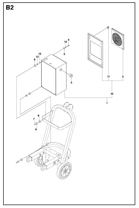 Chassis / Frame B2 Assembly Parts For PG 680 By Husqvarna