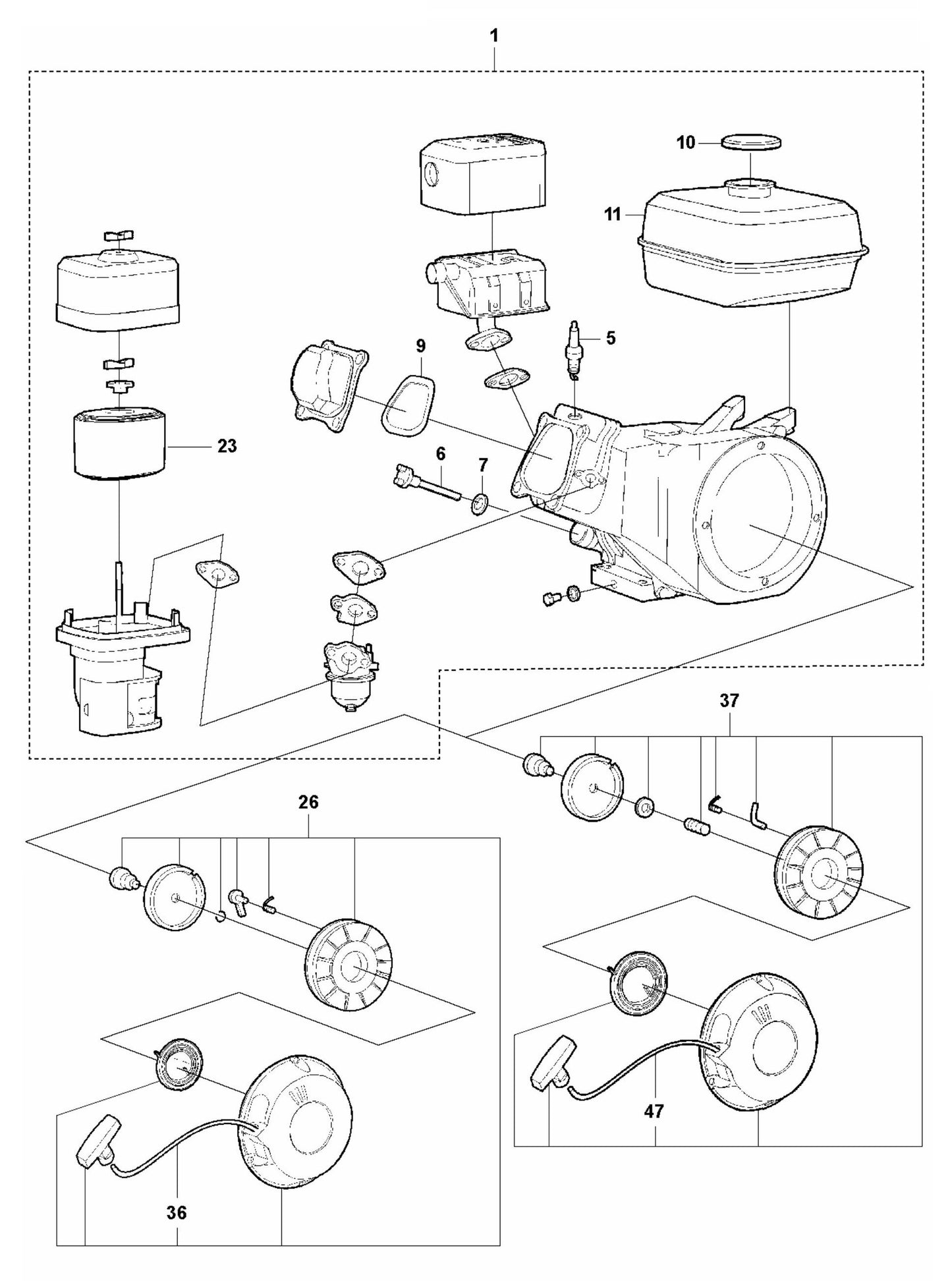 LF 75 LAT Engine-Honda GX 160 UT2 SXS4 OH Assembly Parts by Husqvarna