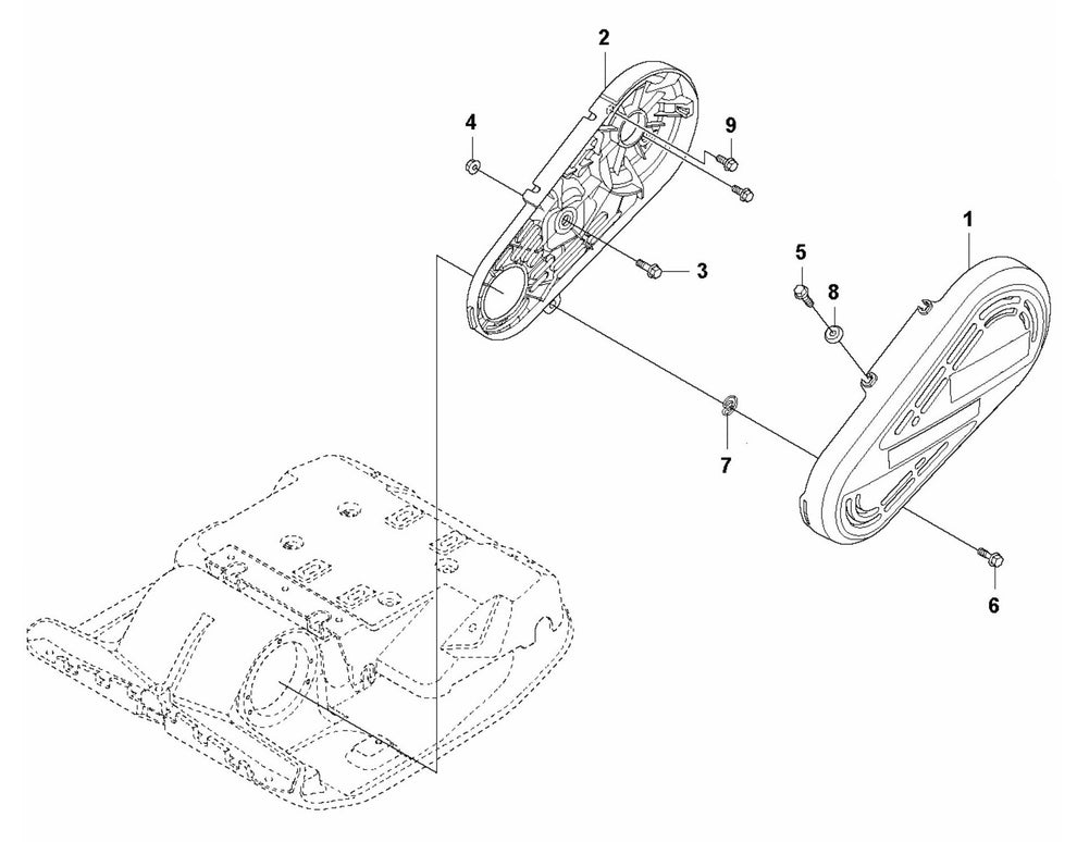 LF 75 LAT Belt Guard Assembly Parts by Husqvarna