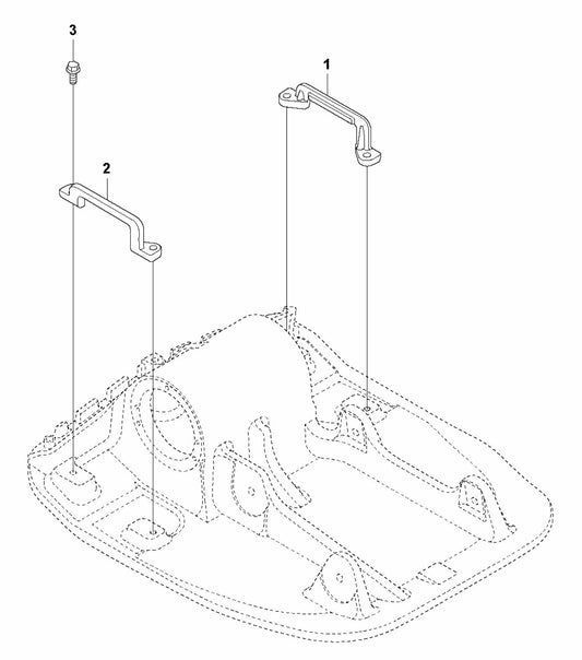 LF 75 LAT Lifting Handle Assembly Parts by Husqvarna