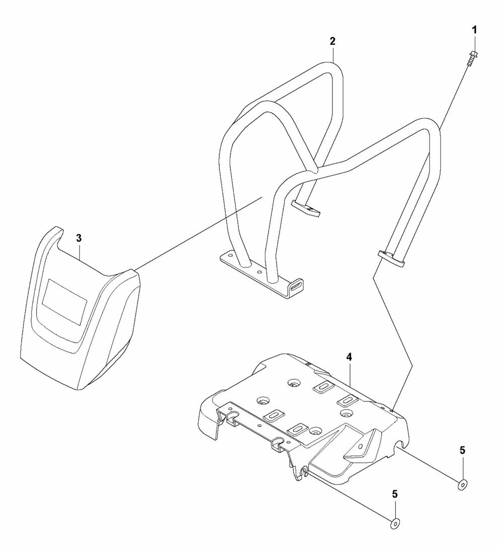 LF 75 LAT Engine Plate Assembly Parts by Husqvarna